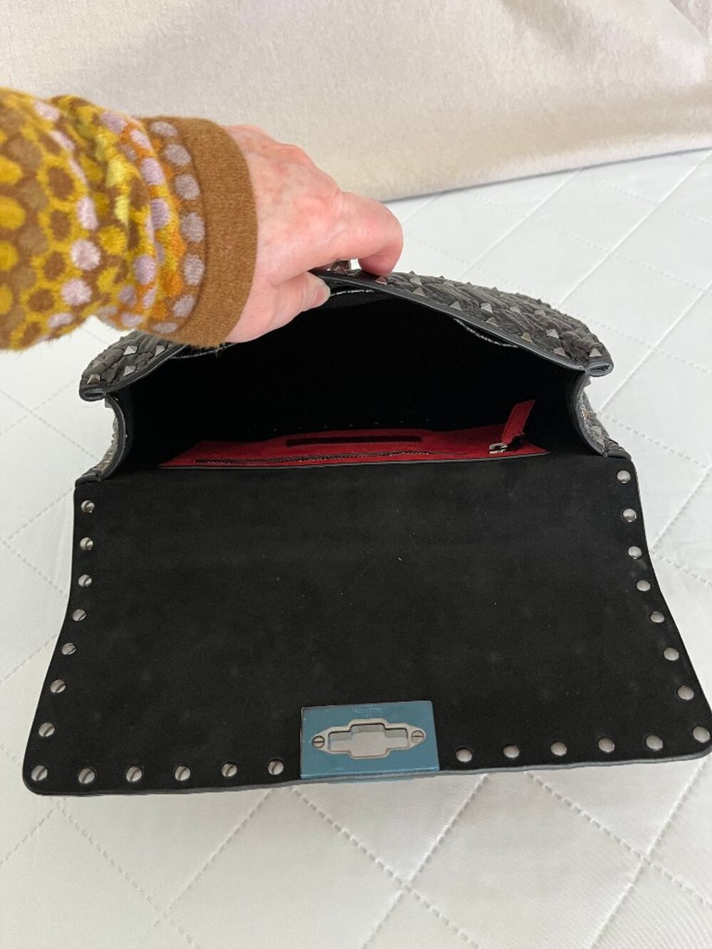 Valentino Garavani Medium Nappa Rockstud Spike Bag - Authentic - Picture 13 of 17